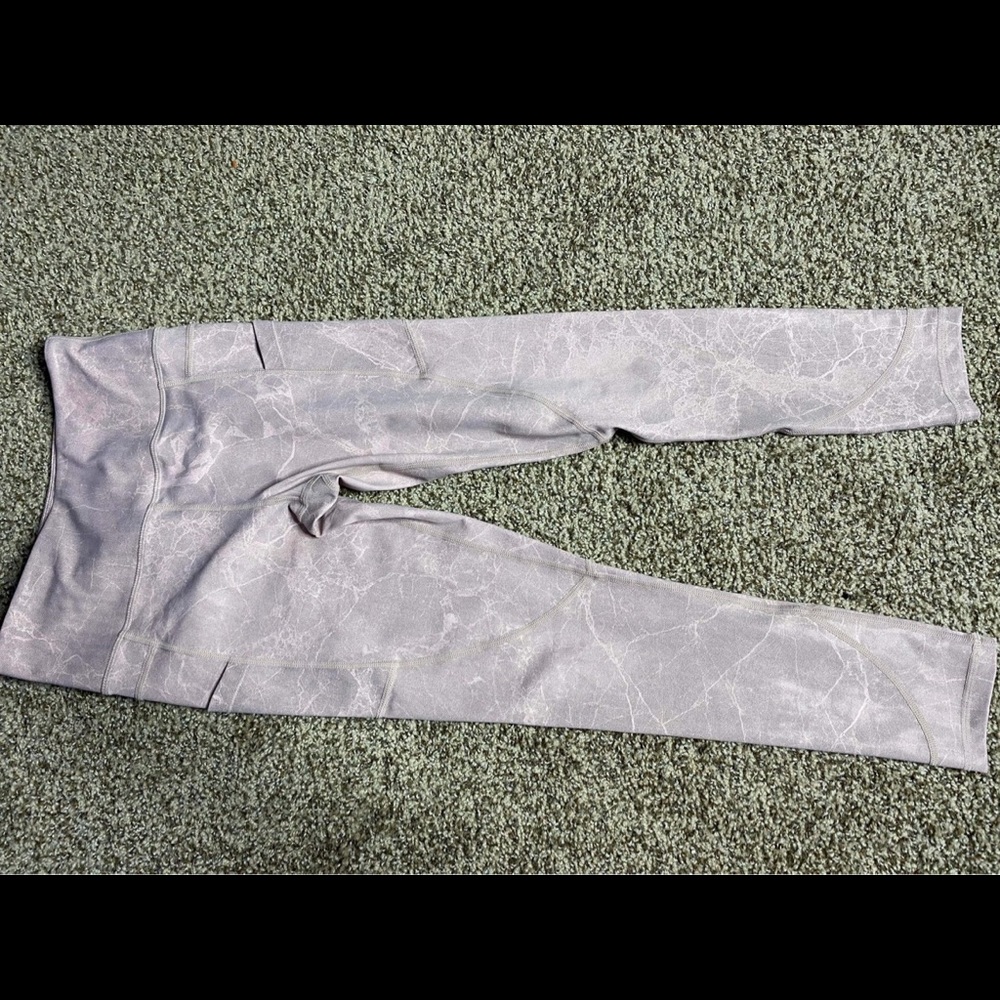Pink marble leggings. Size 4/S. ZYIA active.